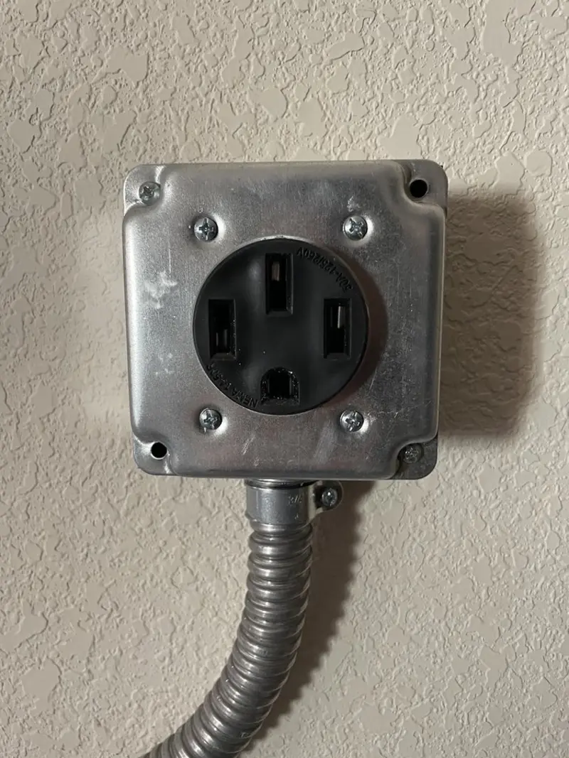 NEMA 14-50 outlet installed for Smart Home Electrical in Grand Bay